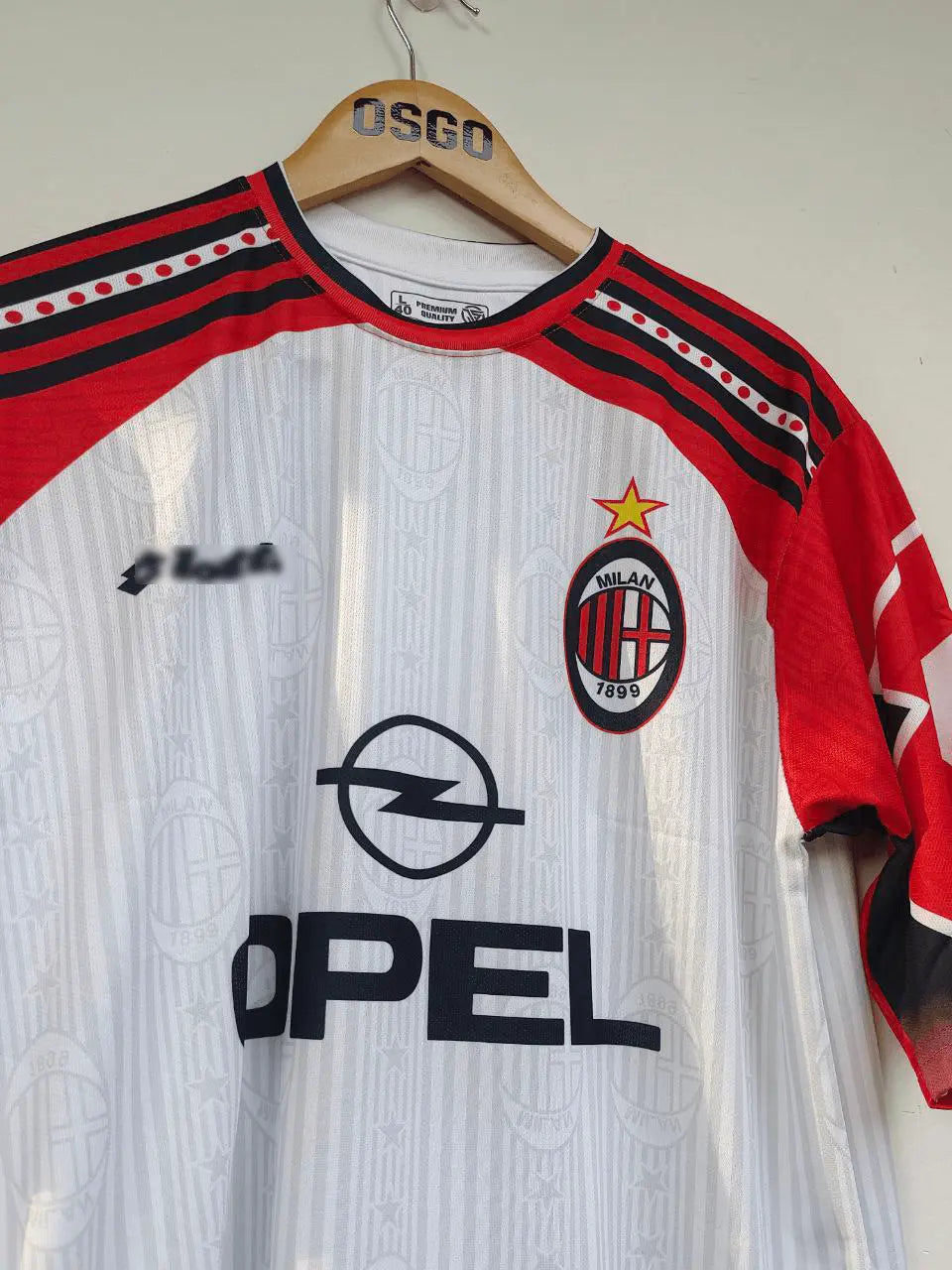 ACMILAN 1997-98 AWAY KIT MALDINI FIVESLEEVE