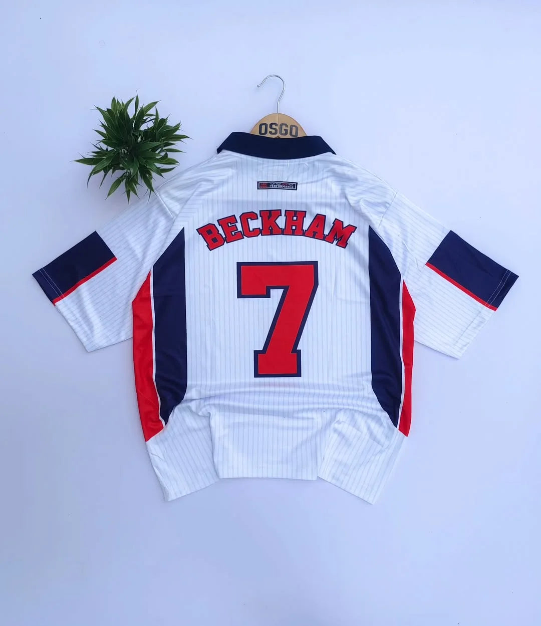 ENGLAND 1998 HOME KIT BECKHAM POLO SUBLIMATION
