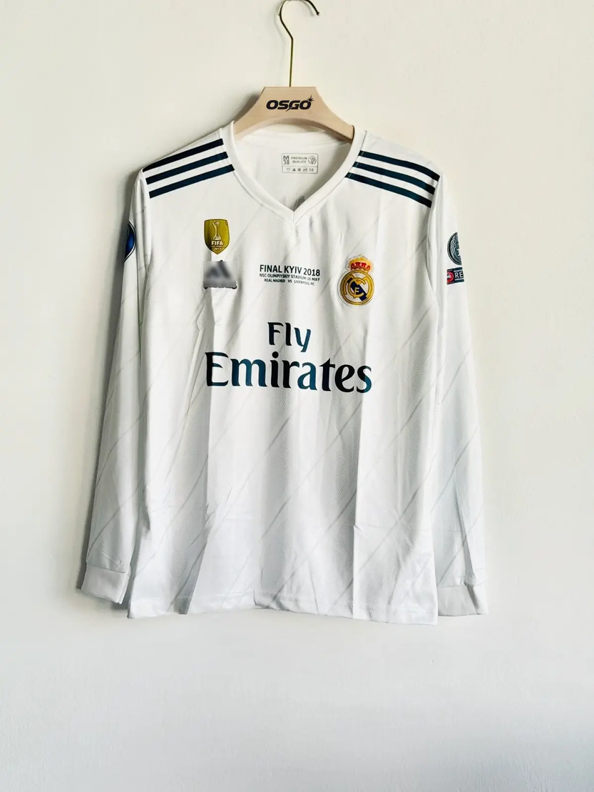 RONALDO REAL MADRID HOME KIT 2017-18 V NECK FULL SLEEVE PREMIUM EMBROIDERY