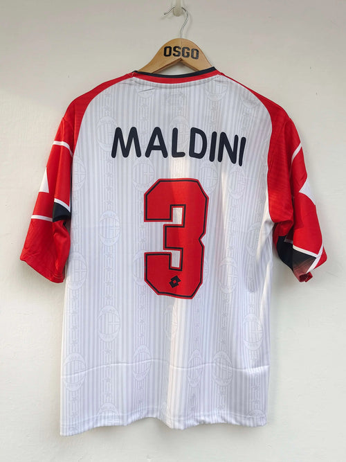 ACMILAN 1997-98 AWAY KIT MALDINI FIVESLEEVE