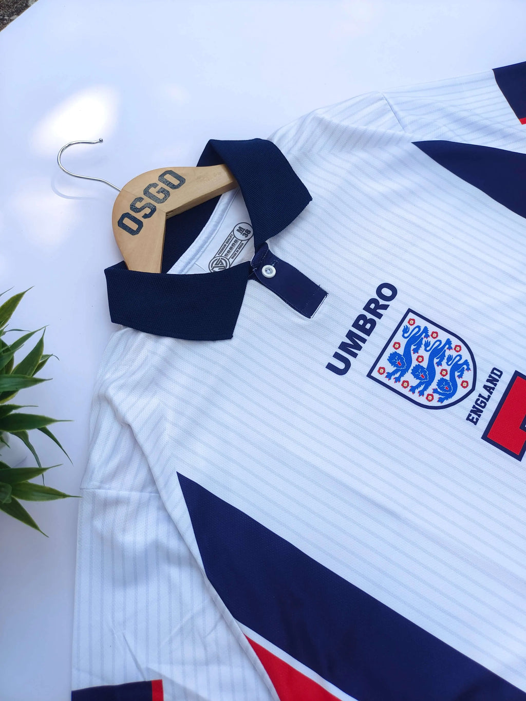ENGLAND 1998 HOME KIT BECKHAM POLO SUBLIMATION