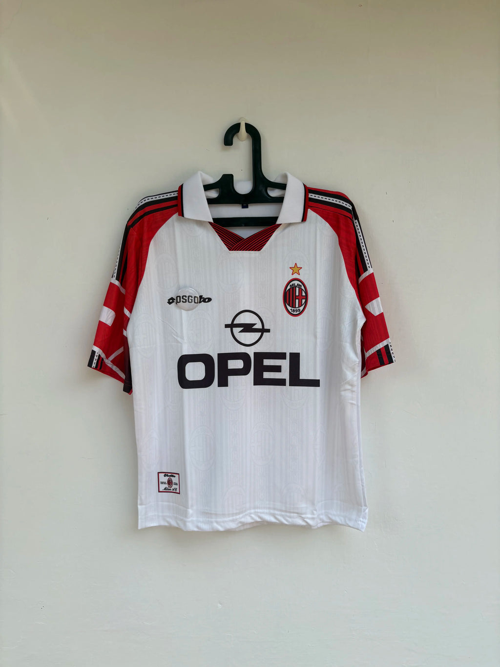 AC MILAN 1997-1998 AWAY MALDINI KIT FIVESLEEVE POLO