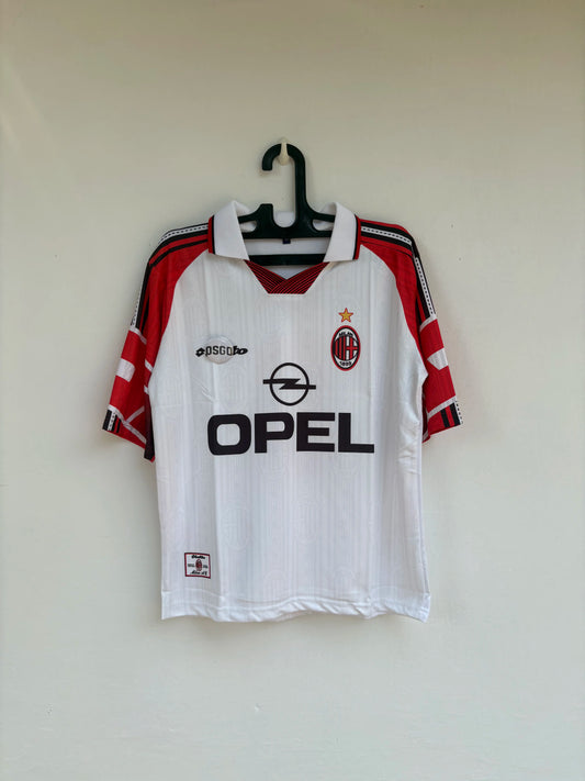 AC MILAN 1997-1998 AWAY MALDINI KIT FIVESLEEVE POLO