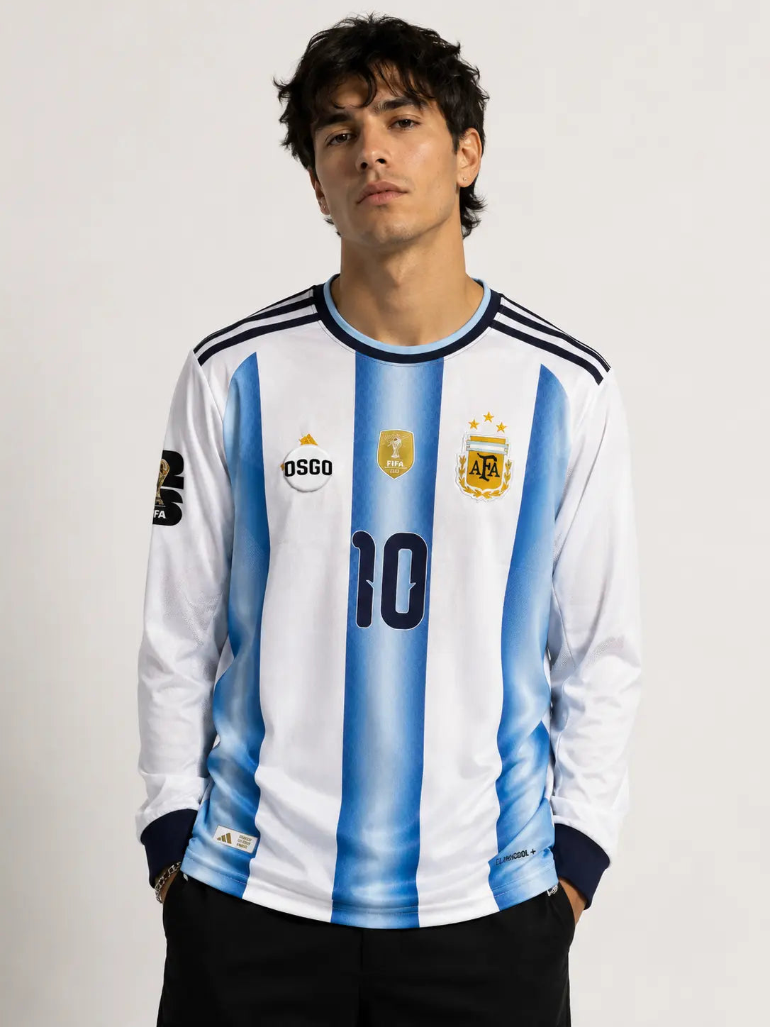 MESSI ARGENTINA HOME KIT FULL SLEEVE EMBROIDERY 2026 WORLD CUP