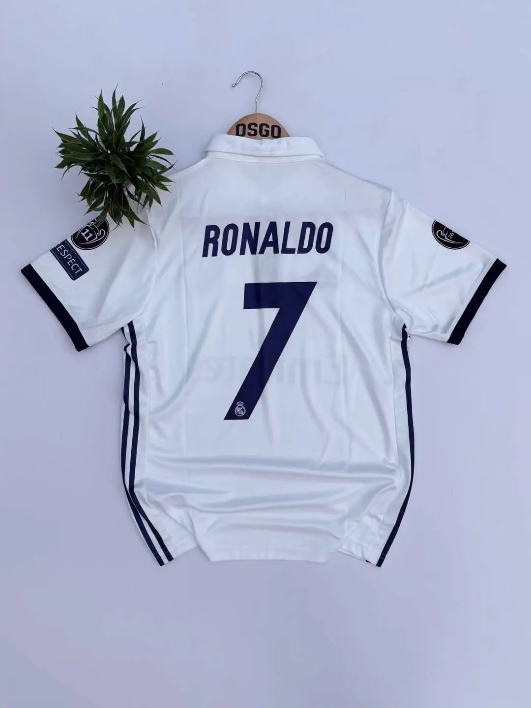 REAL MADRID 2016-17 HOME KIT RONALDO POLO EMBROIDERY PREMIUM