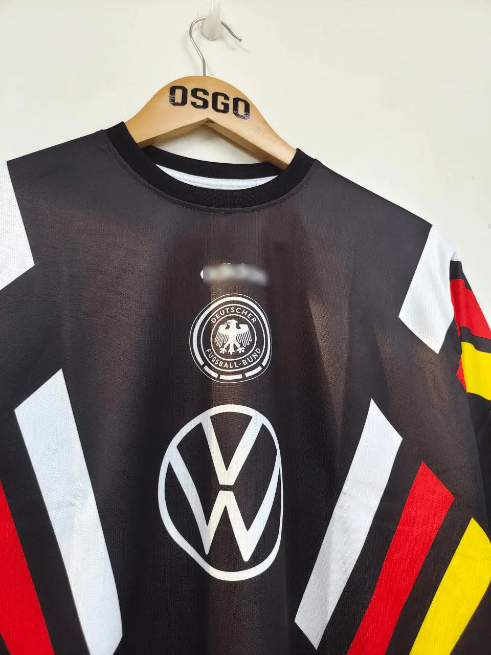 ADIDAS GERMANY BECKENBAUER 1996 HOME RETRO BLACK,  FIVE SLEEV PREMIUM QUALITY